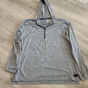 MSX Gray Hooded Long Sleeve Shirt
